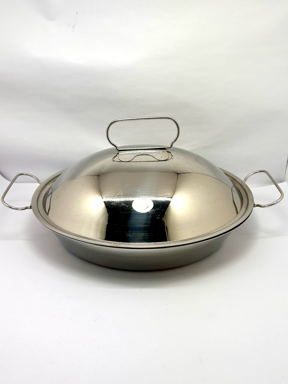 Cuisinart Pennsylvania Dutch Oval Roasting Pan Dome Lid C59-29D 2 Qt Stainless